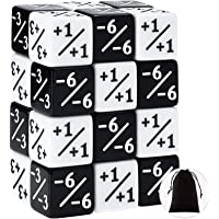 Gejoy 24 Piezas Contadores de Dados Dados de Ficha de Lealtad Cubo de Dados D6 Compatible con Accesorios para Juegos de…